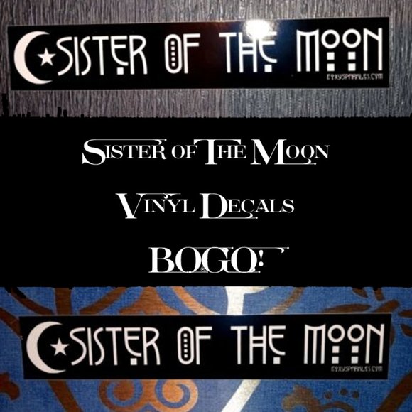 2x Sister Of The Moon Vinyl Decals Original Design - Picture 1 of 4